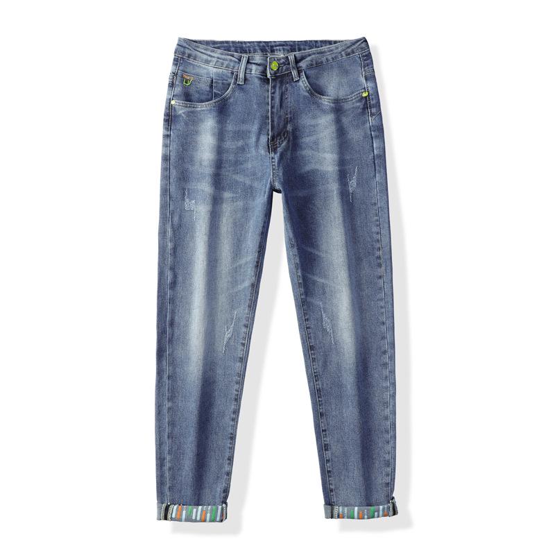 Korejské pánské štíhlé rovné elastické džíny - jarní/podzimní móda