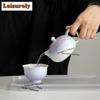 111ml Kiln Fambe Crystal Glaze Xishi Teapot Handmade Tea Infuser Pot Tea Making Kettle With Ball Hole Teaware Decoration Craft