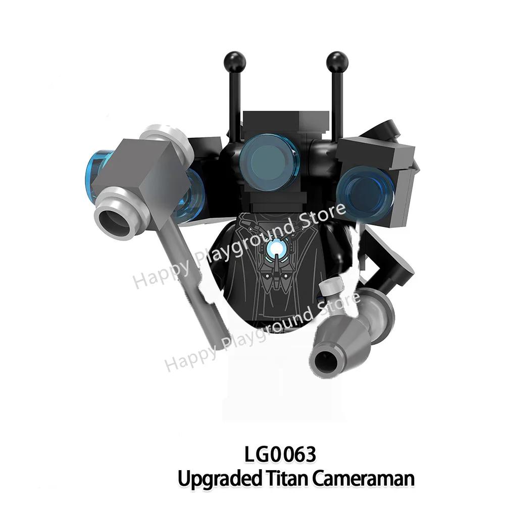 New Skibidi Toilet Man Anime Cartoon Bricks Dolls Figure Cameraman Speakerman TV Man Action Bricks Toy Figures Building Blocks