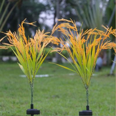 7 Heads Design Solar Powered Light Ground Plug Solar Powered Ground Mounted Light Decorative Lighting Rice Lamp Style Lawn Lamp