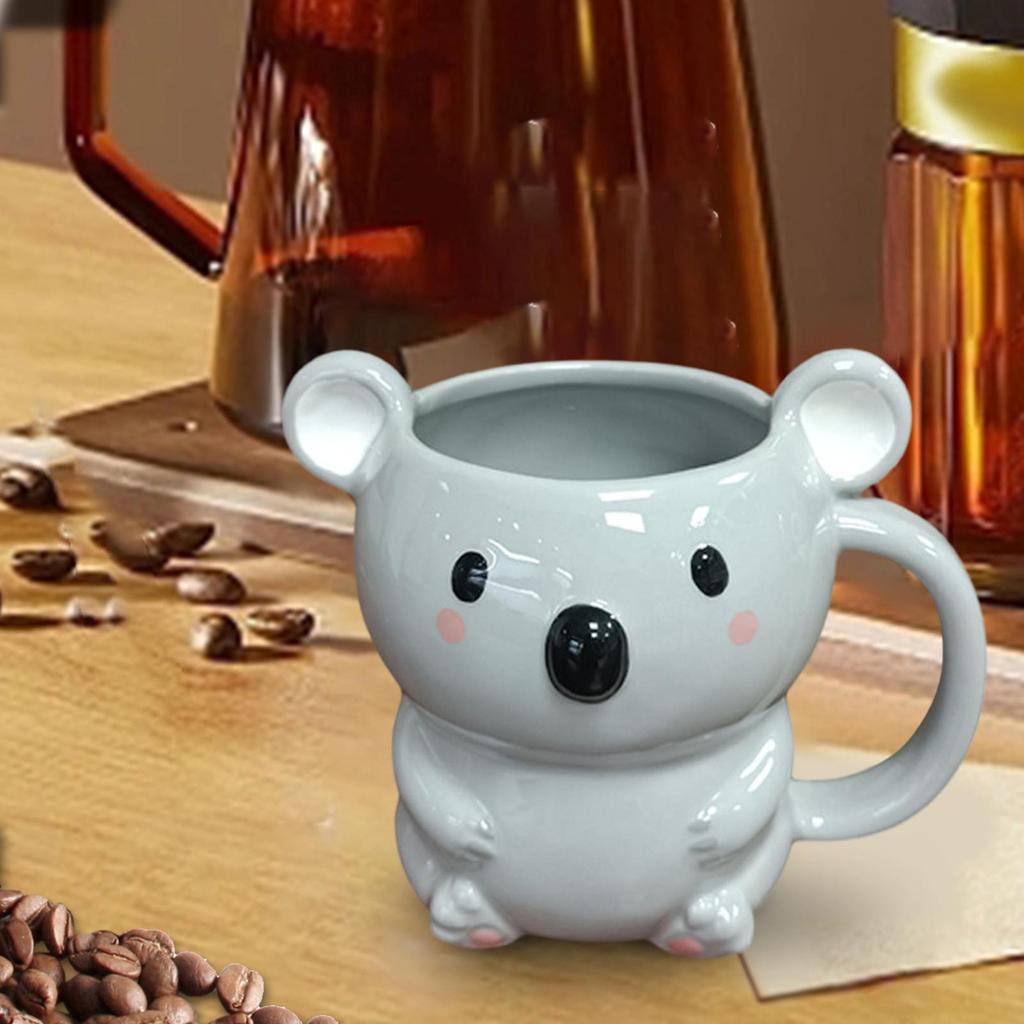 Cute Coffee Mug Water Cups Novelty with Handle Home Decor Morning Tea Milk Mug for Valentine's Day Birthday Present Xmas Couple