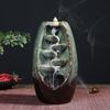 All-Round Flowing Sand Incense Burner: Ceramic Monk Maitreya Buddha Ornament