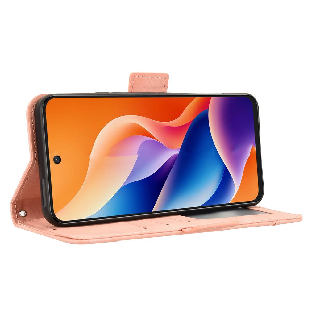 Dla TCL 605 4G/60 SE Skórzane Etui Pokrowiec Portfel na Telefon z Wieloma Przegródkami na Karty