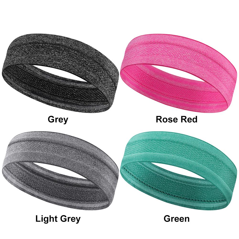 Sports Headband Elastic Hair Wrap Moisture Wicking Exercise Sweatband Anti Slip Breathable for Yoga Tennis Basketball