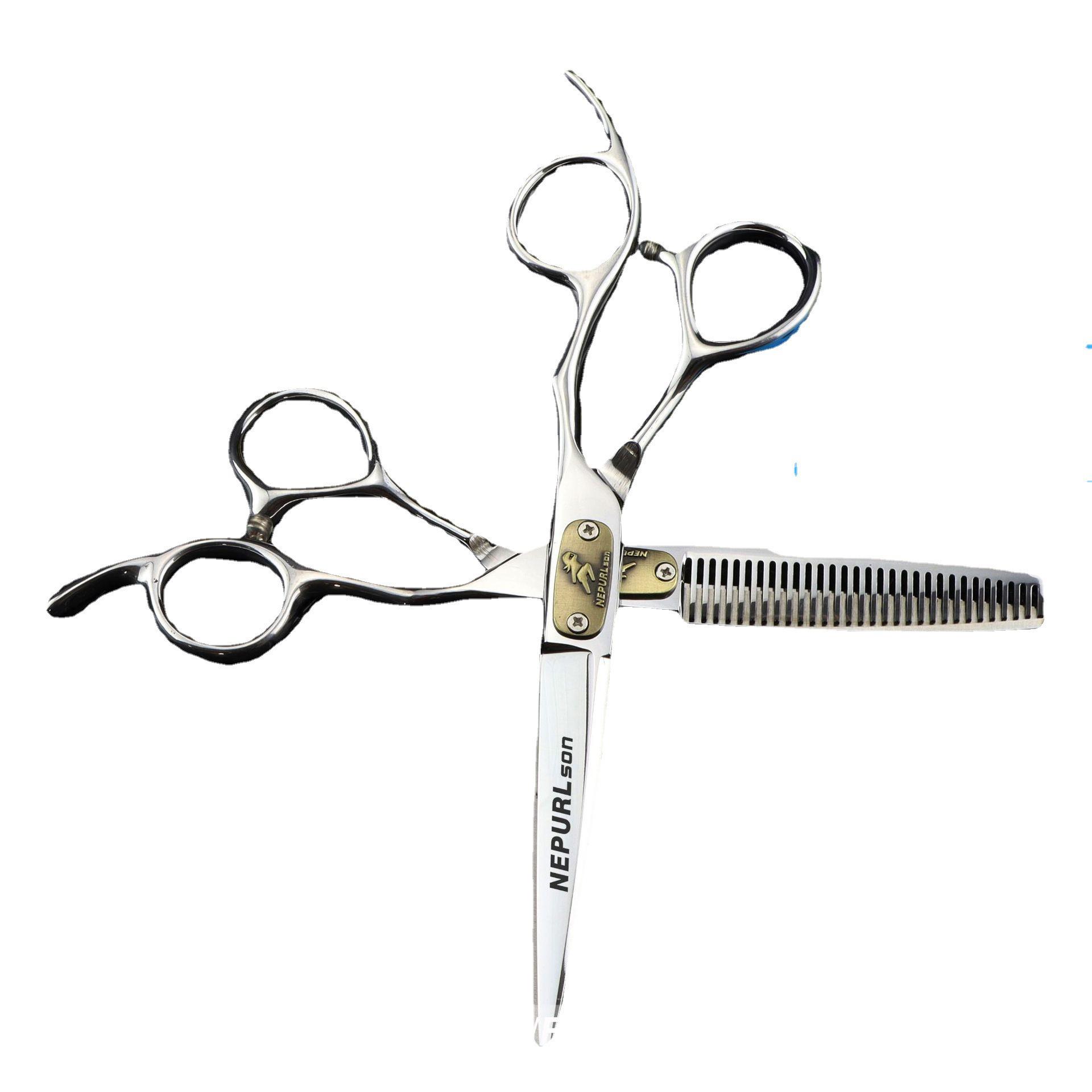 Bright Color Pipe Handle Cover Plate for Nipsun Hairdressing Shears Bright Color 6.0 inch Straight Shears