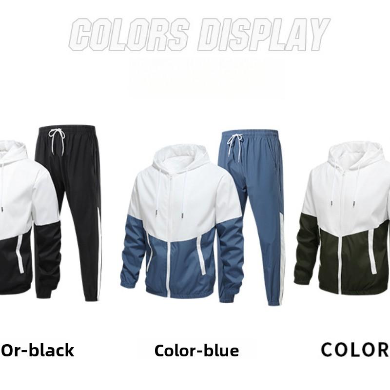 Spring New Men's Sports Suit Spring and Autumn Hooded Workwear Jacket Stylish Men's Casual Jacket