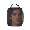 The Vampire Diaries Resuable Movie Lunch Bag Damon Salvatore Lunch Box For Men Office Cooler Bag Oxford Thermal Tote Handbags