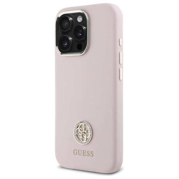 Guess Guhcp16Lm4Dgpp Iphone 16 Pro 6.3 Lysrosa/Pink Hardcase Silikon Logo Strass 4G