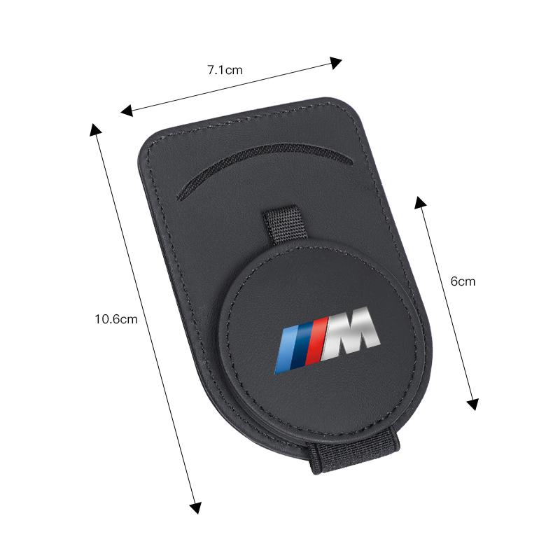 PU Leather Car Glasses Clip Multifunction Sun Visor Magnetic Eyeglasses Clip For BMW G80 G06 G07 G42 G14 G15 G16 M5 F20 Stickers npbf16