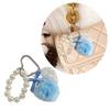 Elegant Pearls Pompoms Wing Keychain Winter Stylish Bag Charm Phone Ornament Fashion Accessory Gift For Her
