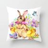 New Easter Cute Rabbit Easter Egg Pattern Cushion Cover Special Holiday Decoration Living Room Sofa Pillow Cover