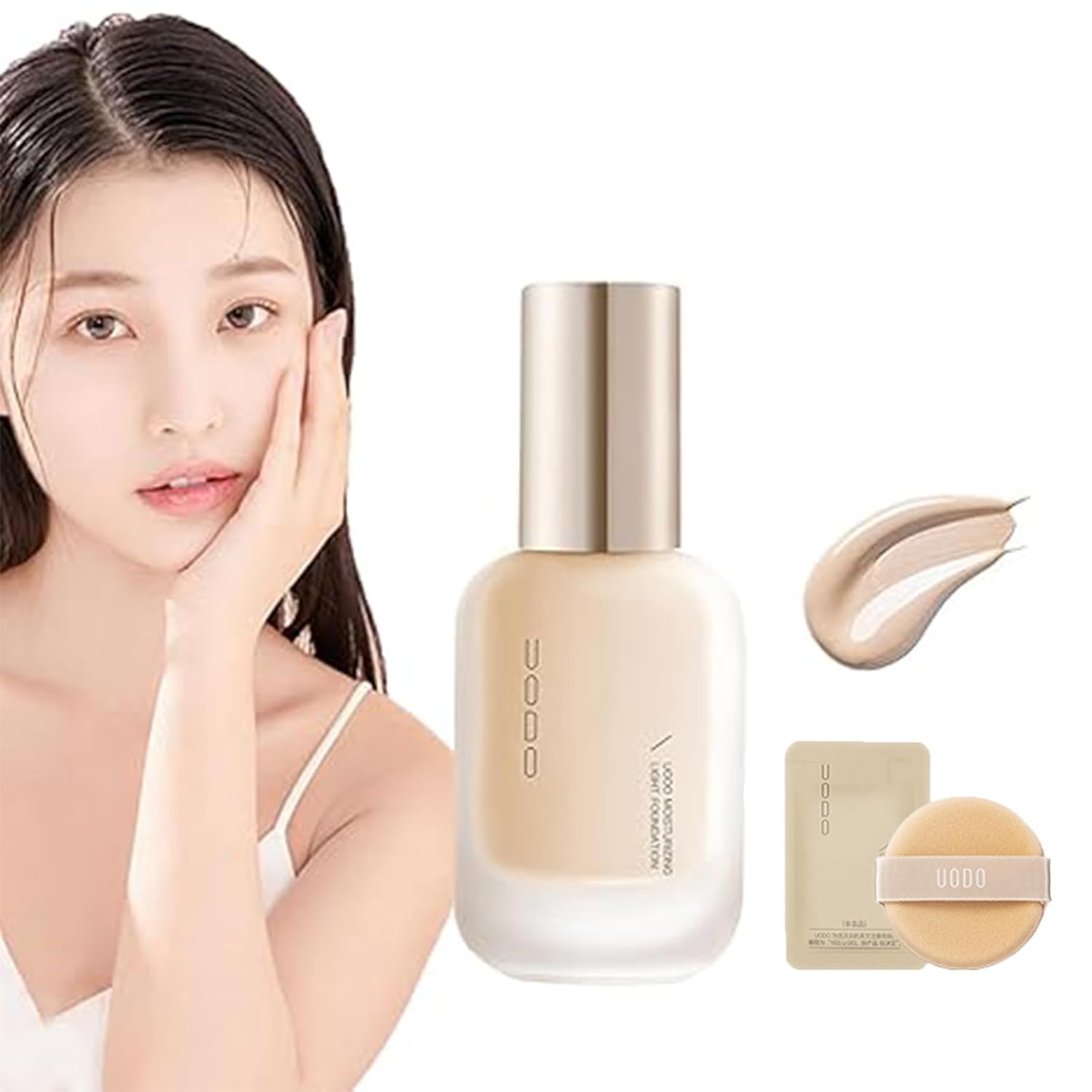 Uodo High Coverage Lasting Liquid Foundation, Longwear Makeup Base BB Cream 1