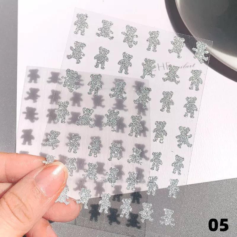 

Наклейки с блестками для дизайна ногтей, новые наклейки со звездами любви, сияющие звезды, бабочки, клейкие наклейки 05