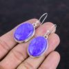 Charoite Earring Genuine Gemstone Earrings Handmade Jewelry 925 Sterling Silver Earring Charoite Jewelry Latest Design Earring Gifts For Her