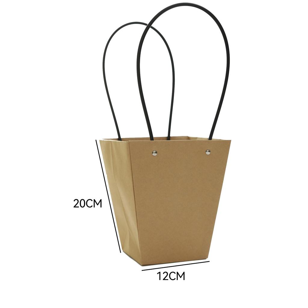 Macaron Flower Arrangement Tote - DIY Waterproof Paper Bag for Bouquets and Gift Packaging