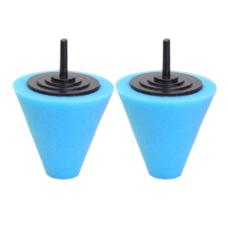 1/2pcs Cone-shaped Car Polishing Sponge Grinding Head Car Wheel Hub Beauty Waxing Sponge Polishing and Cleaning Accessories