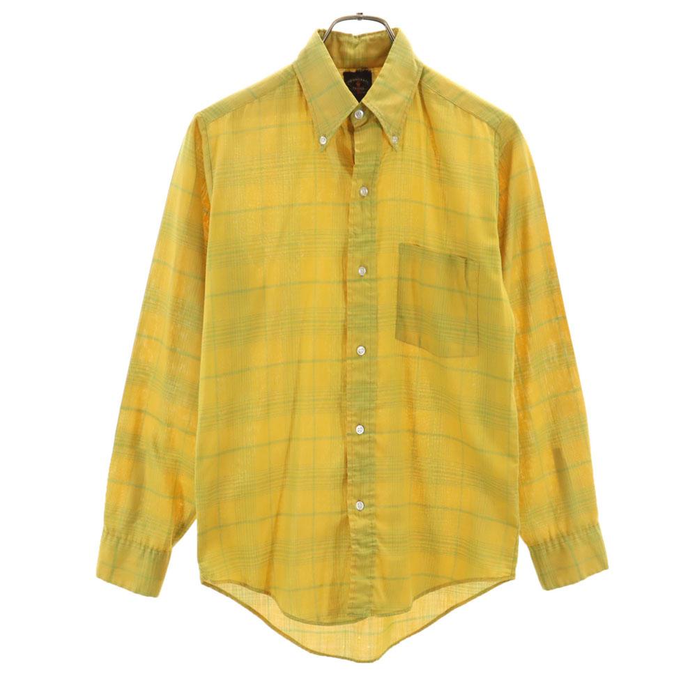 TOWNCRAFT 70s vintage Check Pattern Long sleeve Button down shirt S Men's Used