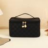 Cosmetic bag women's large-capacity high-end checkerboard storage bag waterproof portable travel portable cosmetic case