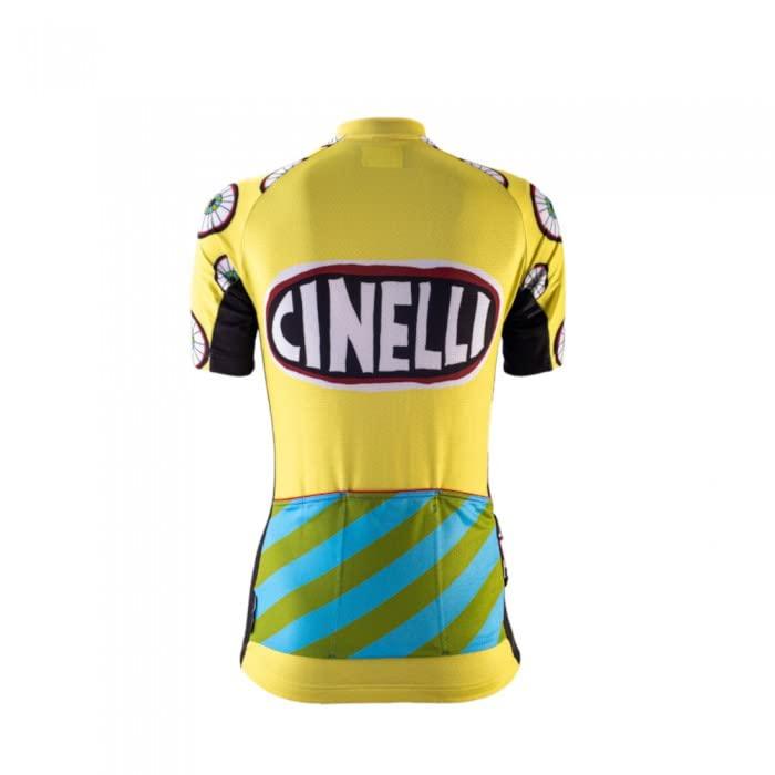 Cinelli ANA BENAROYA 4 Cycling Size L 'EYES U' Women's Jersey, Yellow,