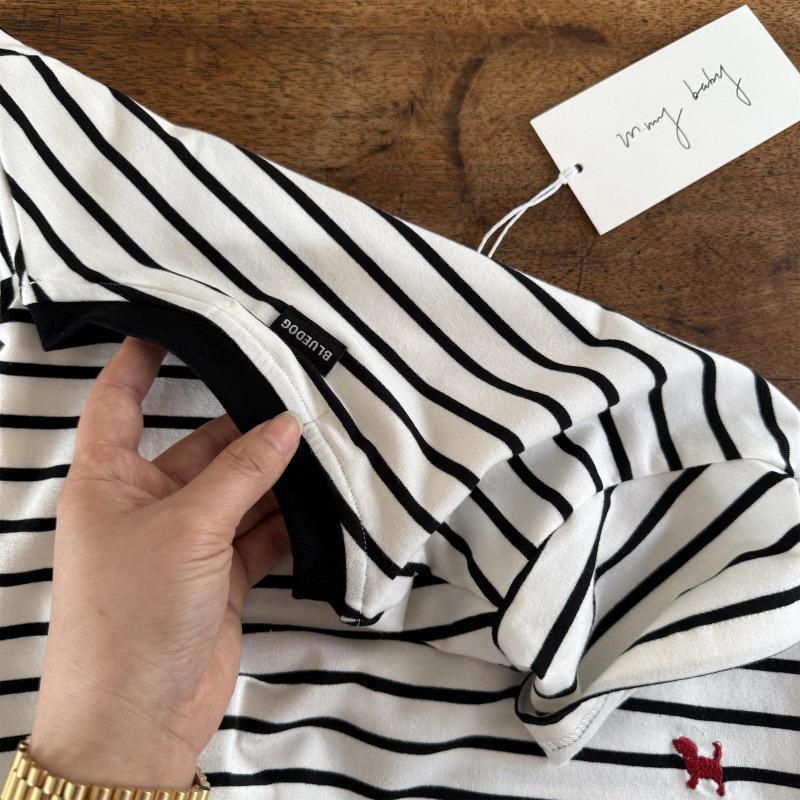 In Stock! Trendy 2025 Summer Japanese Striped T-Shirt for Toddlers – All-Cotton, Short-Sleeved for Boys & Girls