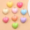 9-Color Geometric Heart Resin Charms: 17x18mm for Bags, Necklaces, Bracelets, Phone Pendants