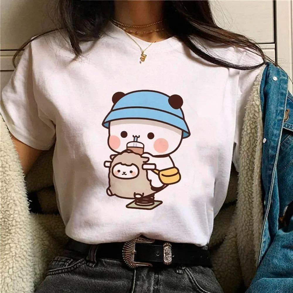 Bubu Dudu T-shirt Female Designer Anime Cute Girl Pattern Fun Harajuku T-shirt Summer Casual Breathable Loose Top
