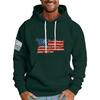 Men's Loose Flag Printed Hooded Sweatshirt Men's Casual Fashion Sports Sweatshirt