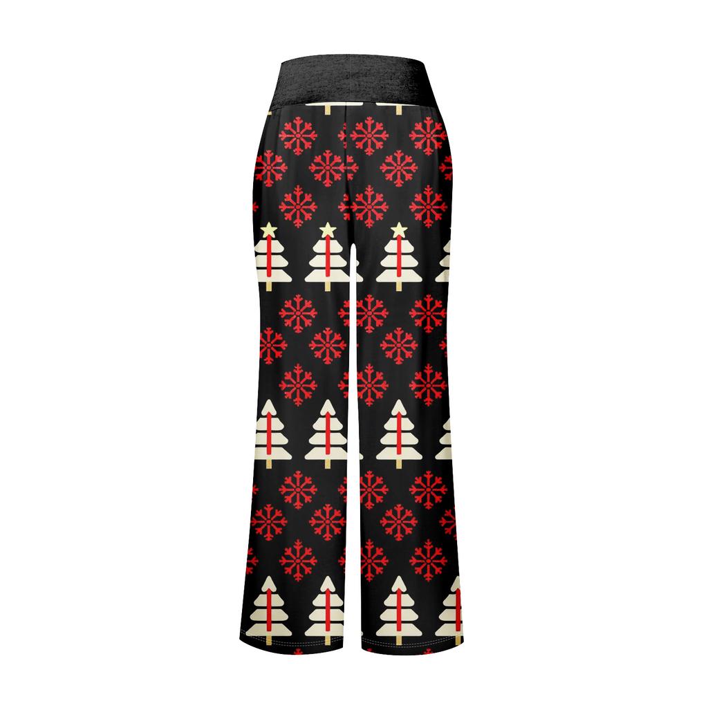 Pajama Pants Sleepwear Casual Drawstring Elastic Waist Pants Comfy Straight Yoga Loose Trousers