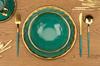 Set aus acht Tellern Lissa Green Gold