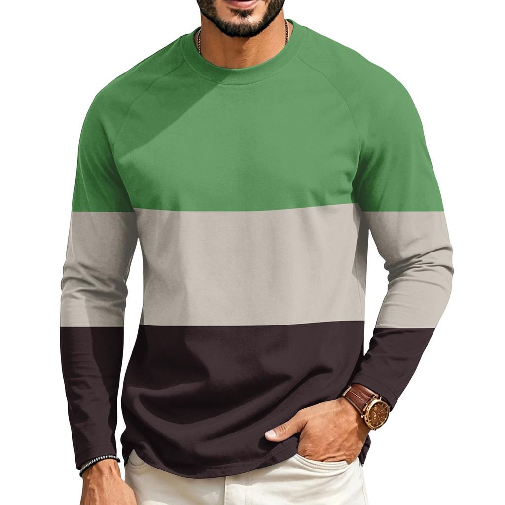 Herren Raglan Langarm T-Shirt mit Rundhalsausschnitt Lässiges T-Shirt für den Alltag