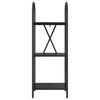 Bookshelf Black Oak Effect 40 X 30 X 109 Cm Engineered Wood