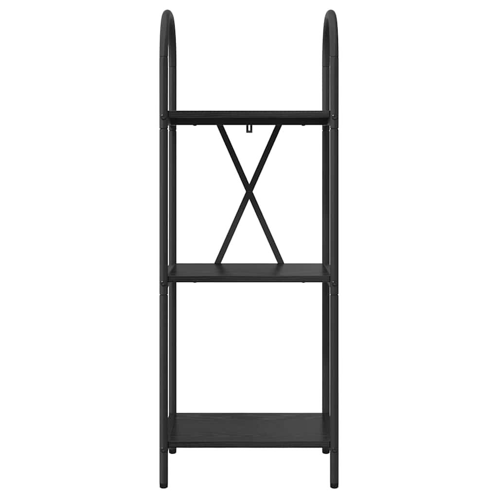 Bookshelf Black Oak Effect 40 X 30 X 109 Cm Engineered Wood