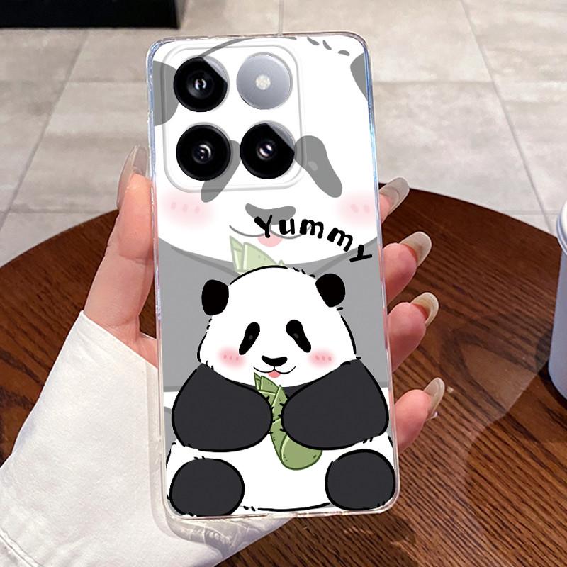 Jelly Casing For Xiaomi 14T 14TPro Clear Silicone Soft TPU Back Cover For Xiaomi 14T Pro Cute Cat Rabbit Heart Protective Case