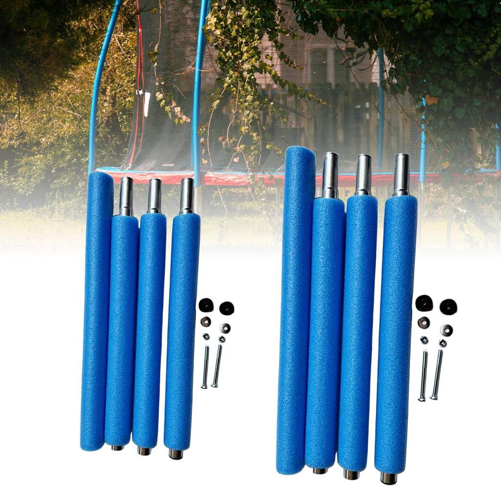 Steel Trampoline Enclosure Poles with Foam Padding