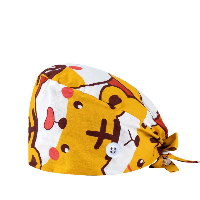 200 Kinds Adjustable Medical America National Pattern Cartoon Pet Hospital Heart Surgical Doctor Cap Surgeon Hat