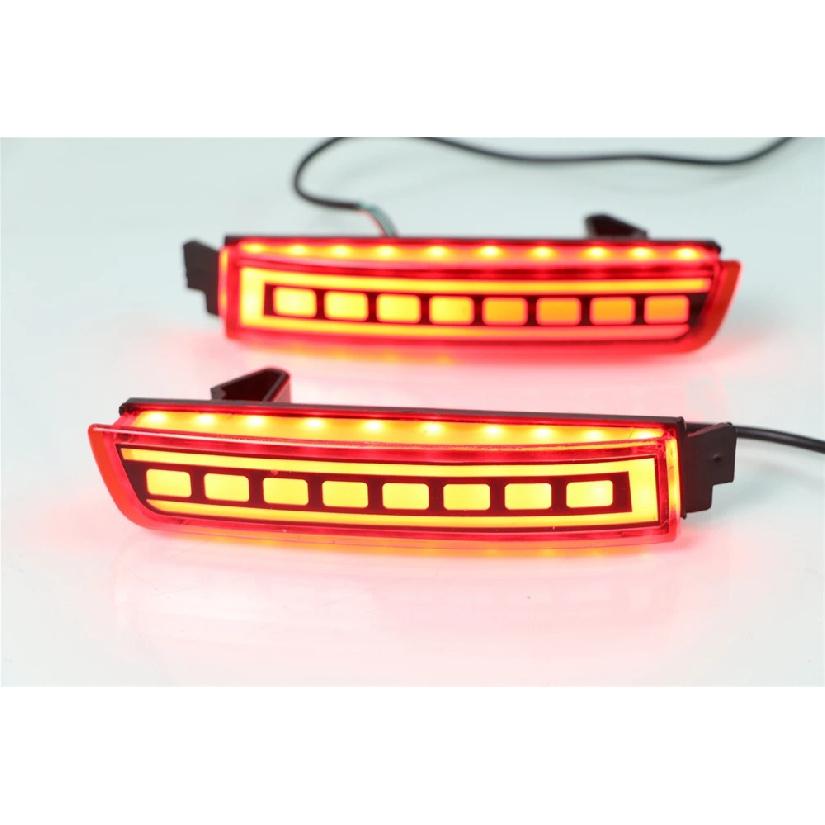 2PCS LED Reflector For Nissan Kicks 2016 2017 2018 2019 2020 Car Tail Light Rear Fog Lamp Bumper Light Auto Bulb Brake Light