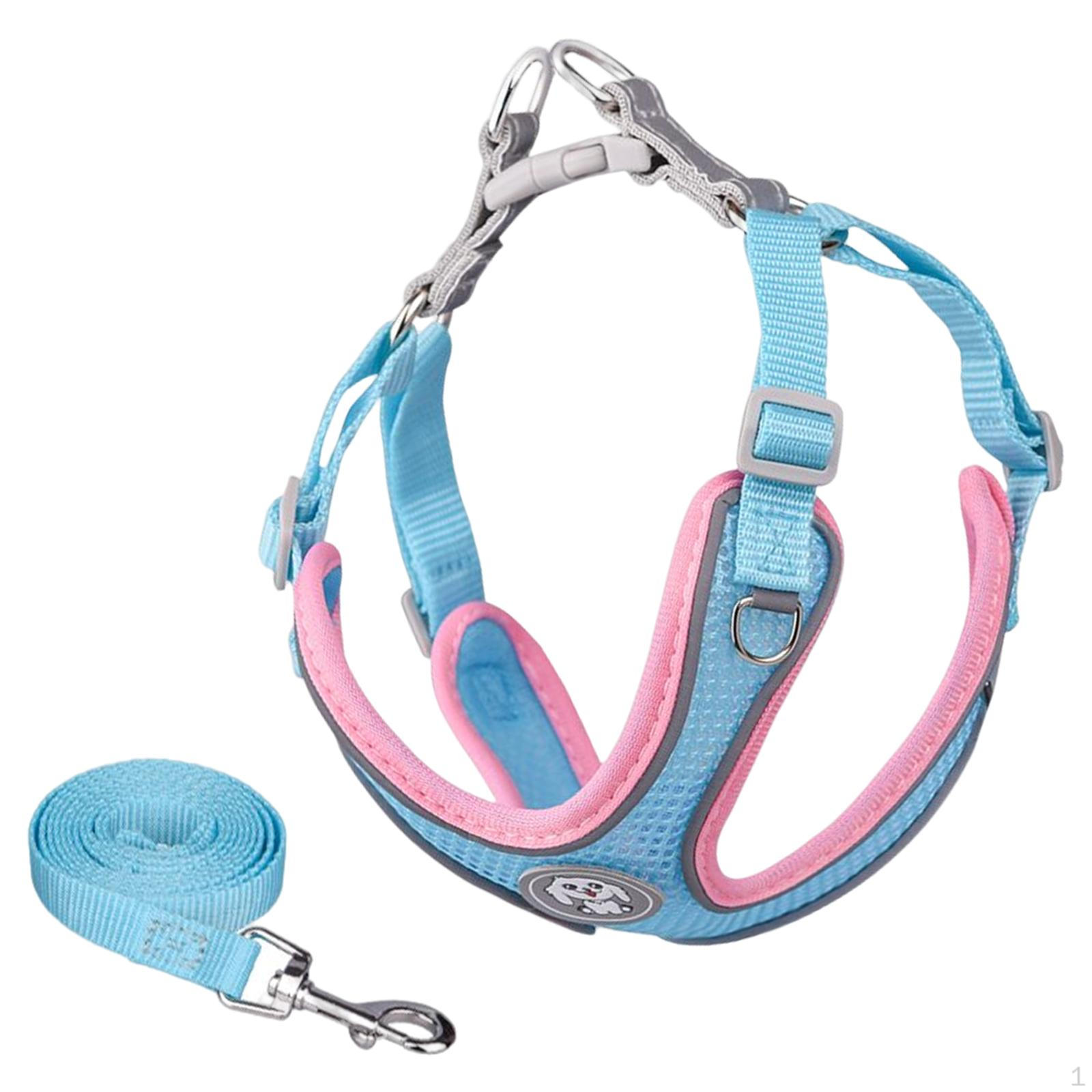 

Dog Harness And Leash Set Comfortable, Breathable Easy to Control Training L синій