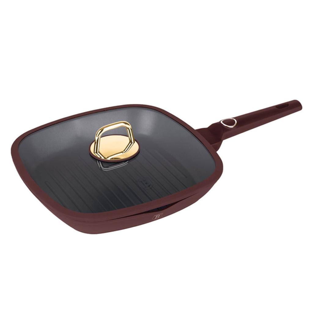 TITANIUM GRILL PAN WITH LID 28cm BERLINGER HAUS BH-8037 LEONARDO