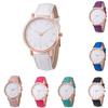 Stylish Women Men PU Leather Band Big Dial Analog Round Quartz Wrist Watch