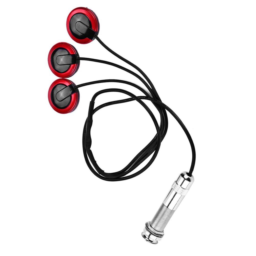 Self adhesive Piezo Transducer Microphone Pickup with Endpin Jack for Guitar Ukulele Violin