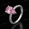 Tancise Classic 925 Sterling Silver  Zircon Ring Ladies Jewelry Wedding Promise   Party Gift