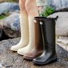 Fashion New Women Rain Boots Non-Slip Waterproof Shoe Outdoor Wear-Resistant Rubber Shoes Kitchen Waterproof Camping Fashion Long Boots