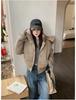 Women’s Short Hooded Windproof Thicken Warm Winter Jacket With Fur Collar