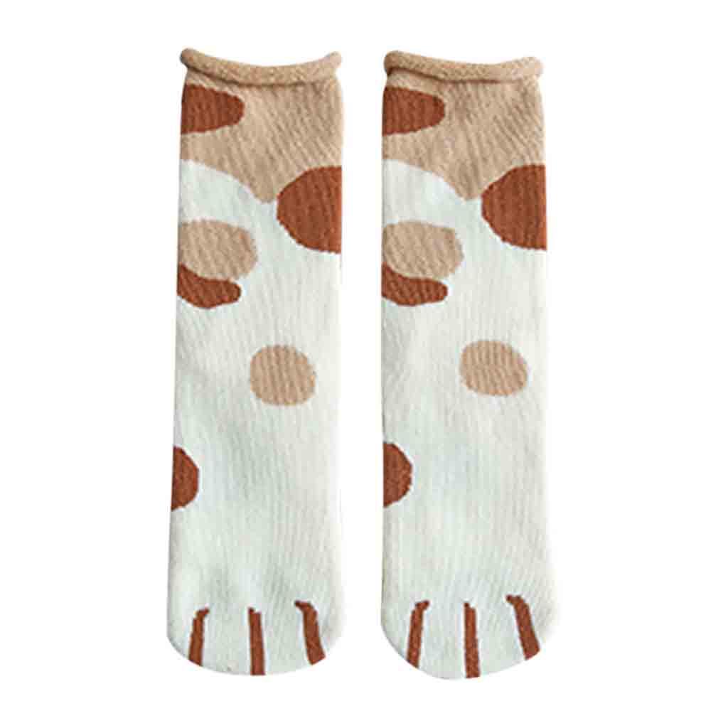 Women Fashion Cat Coral Thickening Cooton Middle Stockings Socks