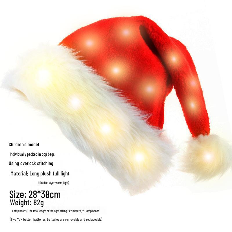 Christmas Plush Hat for Adults & Kids - Party Costume & Festival Decoration
