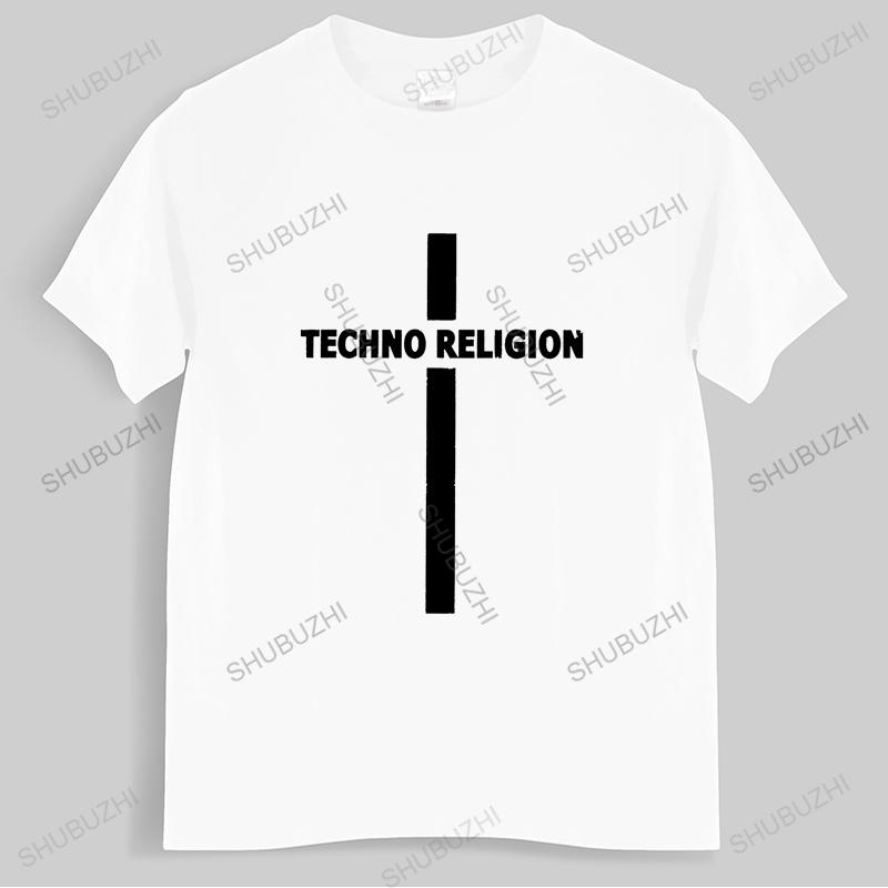 

Cool Streetwear Men T Shirt Techno Music Tshirt Short Sleeve Cotton Tshirt Retro Fashion Summer Religion Cross Tee Top Clothing 4XL