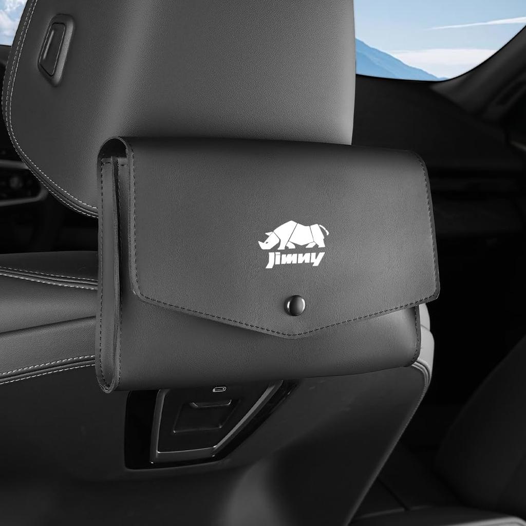 Jimny Compatible Car Tissue 4cm Car Tissue Fits All Sun Headrest Tissue Easy PU Magnetic Attachment Box, Boxless, Thick, Cover, Jimny, Nomad, Sierra,