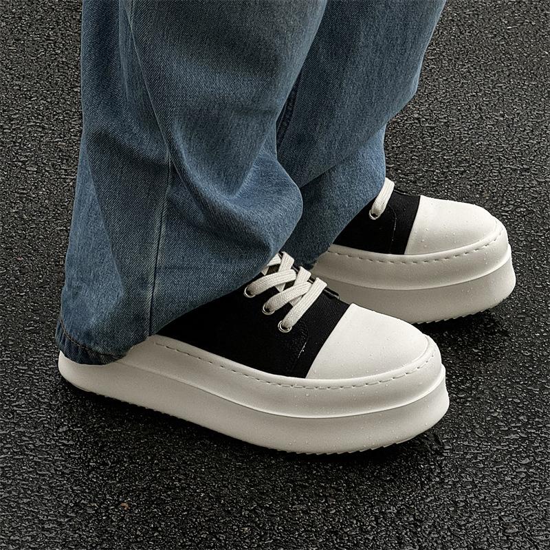 

Американские ретро туфли на толстой подошве мужские черные простые туфли дерби с большой головкой 18453-R 38 чёрный