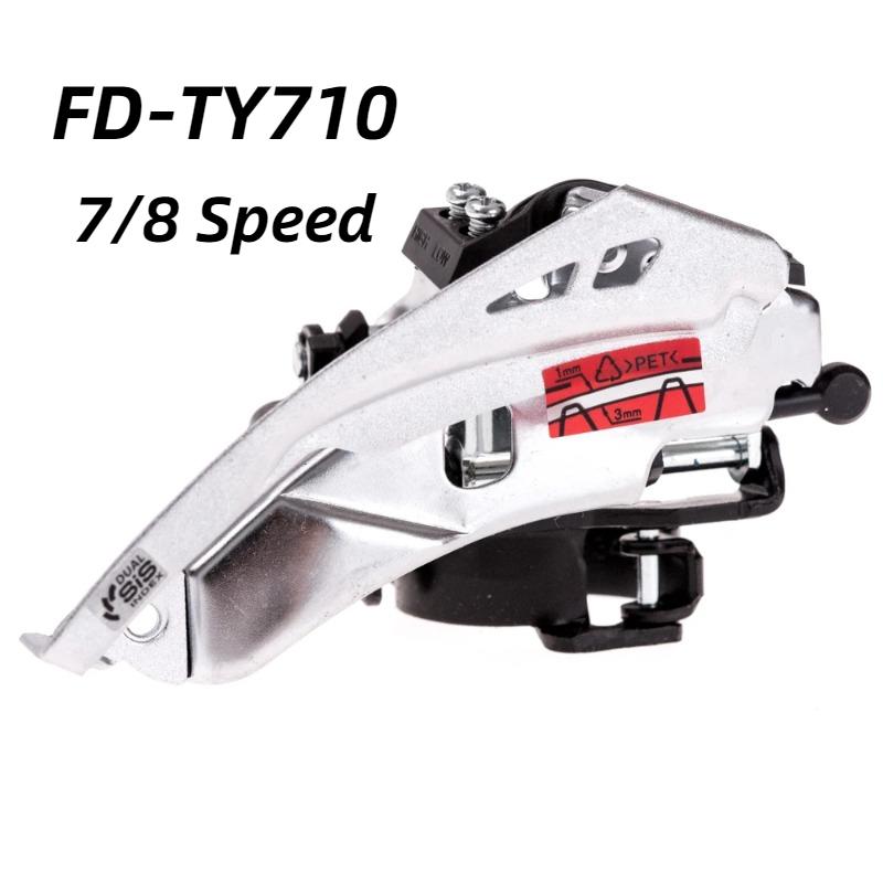 SHIMANO TOURNEY FD-TY710 MTB Front Derailleur 3x8 And 3x7 Speed TOP SWING Clamp Band Mount Original Parts FD-TY710 34.9mm