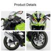 1/12 Kawasaki NIJIA ZX6R Motocykl z lehké slitiny Model autíčka Přední kolo Levé pravé Řízení Zadní kolo Odpružené vozidlo Dárek pro děti